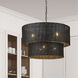 Erma 6 Light 22 inch Matte Black Chandelier Ceiling Light